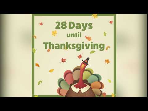 28 Day Countdown to Thanksgiving