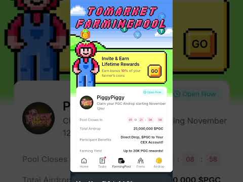 How To Stake your Tomato On Tomarket and Earn Piggy Piggy coin#viralvideo #viralshort #crypto