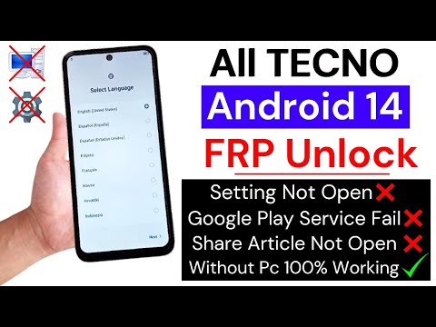 All Tecno Frp Bypass Android 14 | Share Option Not Working | Unlock Google Account Lock Without Pc