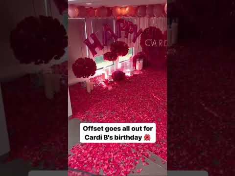 Offset went crazy for Cardi B's birthday #shorts