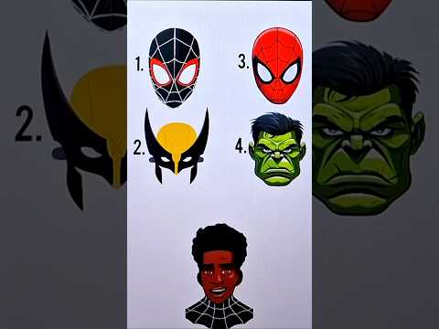 Guess the correct mask of spiderman verse 3#shorts #milesmorales #spiderman #marvel #youtubeshorts