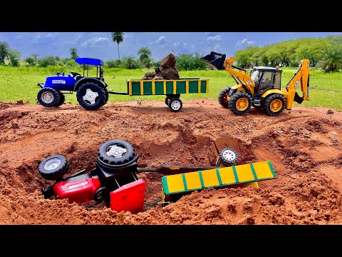 Swaraj 855 FE Tractor Accident |  Fully Soil Loaded Trolley | Ford 3600, HMT 5911&JCB Backhoe Loader