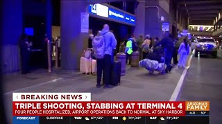 3 shot, 2 in custody after shooting, stabbing at Phoenix Sky Harbor Airport