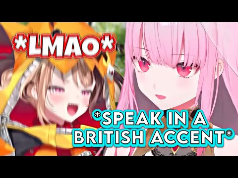 Gigi was laughing so hard when Calli started speaking in a British accent [Hololive EN]