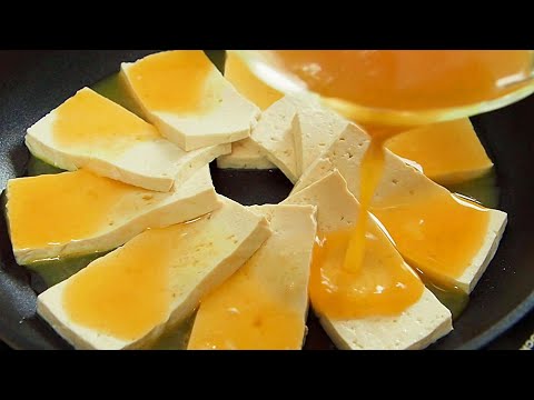 Try this kind of fried tofu with eggs :: Delicious tofu omelette recipe