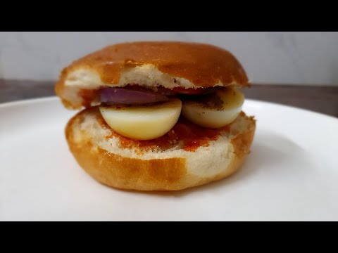 Egg burger/ Egg burger on tawa / Egg burger at home #eggburger