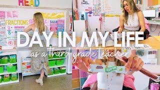 DAY IN MY LIFE | third grade teacher, lesson prep, grading, & girls night