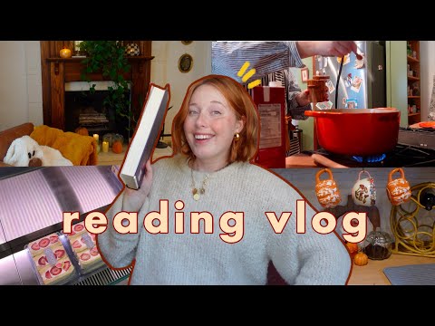 cozy reading vlog: the perfect witchy fall read & decorating for fall! 🎃🍁✨