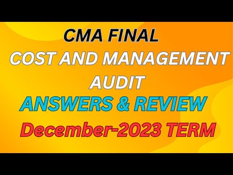 CMA FINAL COST AUDIT December 2023 ANSWERS & PAPER REVIEW #cma #live #Livestream #icmai  #Yt #viral