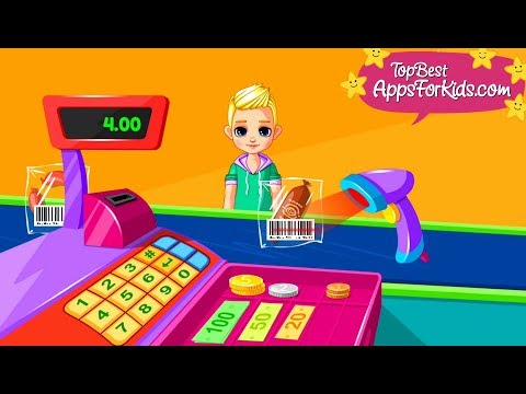 Supermarket Game App 🛒 Cash register & More Mini Games for Kids