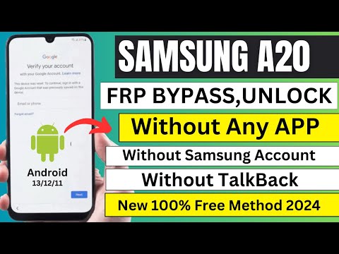 Samsung A20 FRP Bypass Android 13/12/11| New Free Method