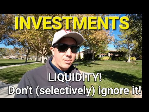 Investment Advice - Take liquidity (and your career) seriously!