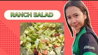 Lets Make Ranch Salad.|| Quick and Easy Delicious..#salad #asmr #ofw #smallyoutuber