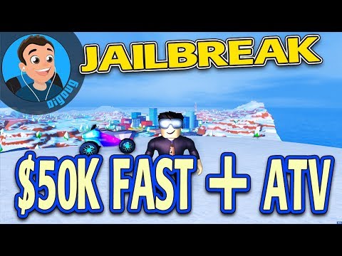 Getting $50k fast for the wall climbing glitch with the ATV in Roblox JailBreak