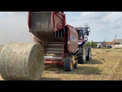 Awesome Drone Video Of NewHolland  Baling Sudan Grass Hay #agriculture #farming