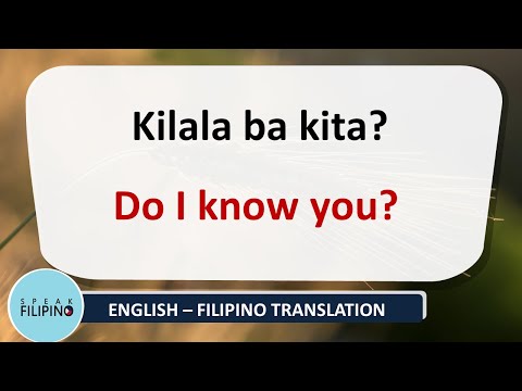 FILIPINO PHRASES USING "DO", "DON'T", "DID", "DIDN'T"