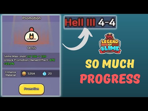 Promoting Ornis Slime (Free) & Pushing Hell III 4-4 Stage - Legend of Slime: Idle RPG