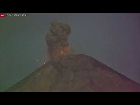 Dec 31,  2024:  Volcanic Lightning Spotted at Fuego Volcano, Guatemala