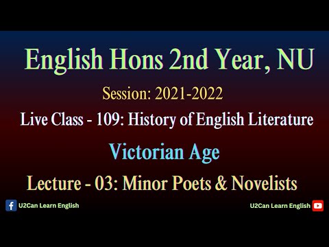 Live Class - 109।। Victorian Age - Lecture 03।। History of English Literature