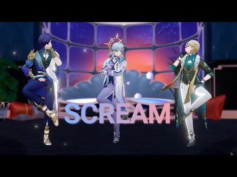 【MMD崩壊:スターレイル/Honkai:StarRail】SCREAM【Sunday/星期日/砂金/Aventurine/Dr.Ratio/真理医生】[60FPS]