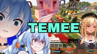 Shiranui Flare Loves To Push People From High Place | Minecraft [Hololive/Eng Sub]