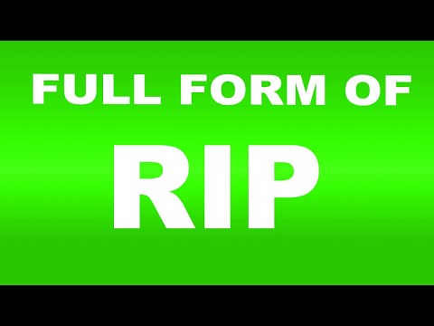 Full Form of RIP | What is RIP Full Form | RIP Abbreviation