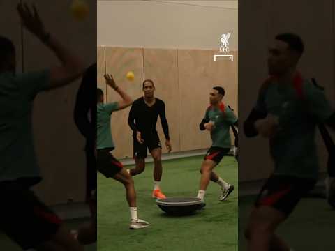 CRAZY SPIKEBALL GAME in LIVERPOOL TRAINING 🔥 #shorts #football #soccer