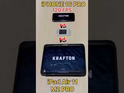 iPHONE 16 PRO☠️( 120 FPS😈) Vs ipad Air 11 (120 FPS)-PUBG TEST #iphone16 #bgmi #pubg #shorts #120fps