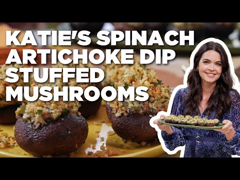 Katie Lee Biegel's Spinach Artichoke Dip Stuffed Mushrooms | The Kitchen | Food Network