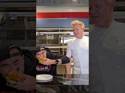 Epic Burger 1 shot with Gordon Ramsay💥 see Results‼️ #gordonramsay #drexlee