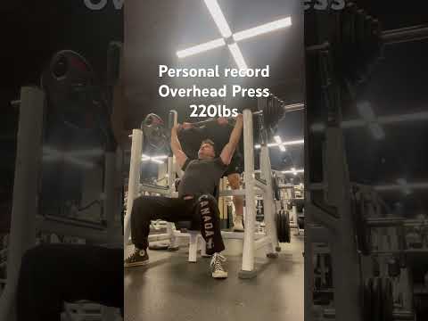 220lbs over head press personal record