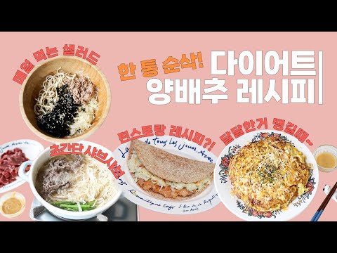 양배추 다이어트 레시피 🥬❣️양배추 한 통 순삭하는 맛도리 요리 🥗cabbage diet