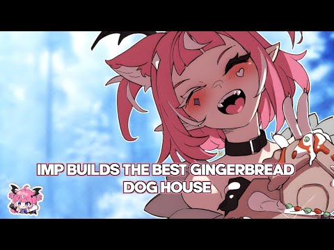 bare hands building ginger bread house for the very first time