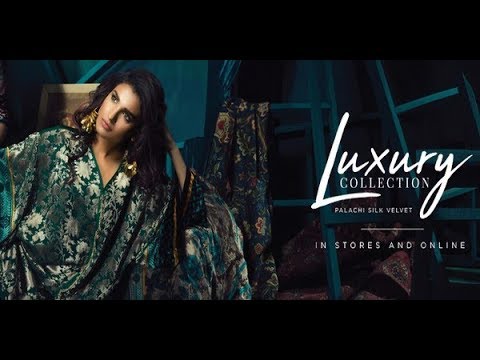 Khaadi Winter Luxury Collection Palachi Velvet Three Piece 2018