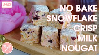 No Bake Snowflake Crisp Milk Nougat 雪花酥 (Chinese New Year Recipe!)