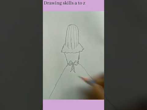 How to easy girl drawing for biggners#shorts #trending