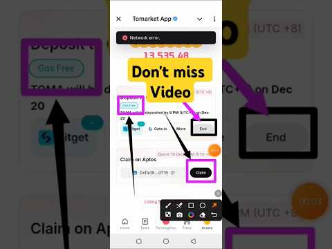 Tomarket Bitget deposit End | deposit Bitget wallet lite | toma withdrawal process #aqibntv