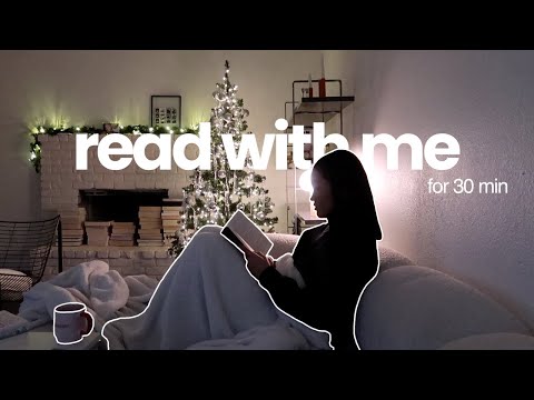 read/study with me for 30 minutes! cozy holiday reads ❄️