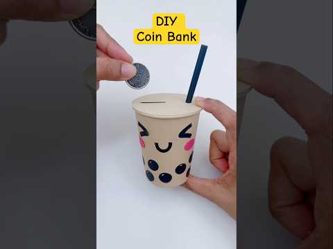 Fun Craft Ideas with Paper for all age groups (mini coin bank) #shorts #fun #craft #artandcraft #art