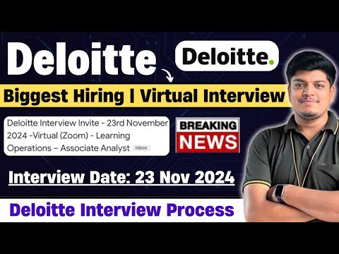 🔥Deloitte Biggest Hiring | Virtual Interview: 23 Nov | Deloitte Associate Analyst Interview Process