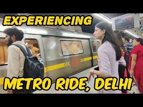 FANTASTIC METRO TRAIN RIDE, DELHI, INDIA