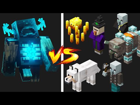 Warden vs Minecraft mobs - 勝つのは誰?