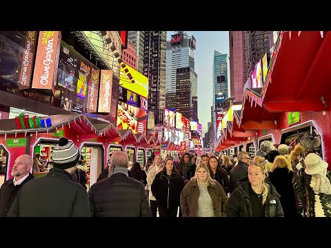 New York LIVE First Day Of Winter in Manhattan Saturday Night Walk (21 December 2024)