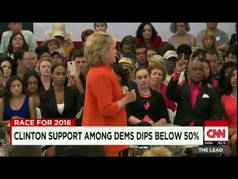 CNN News August 20 2015 Clinton support among Democrats below 50%