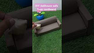 DIY Dollhouse Sofa made from cardboard, I made quite a few! #cardboardcrafts #dollhouseminiatures