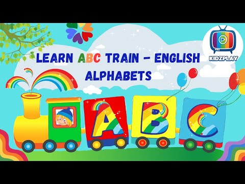 Learn Alphabet Train Song - 3D Animation Alphabet ABC Train song for children|A for Apple🍎| KIDZPLAY