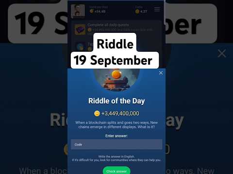 X Empire riddle of the day today 19 September | Musk empire riddle