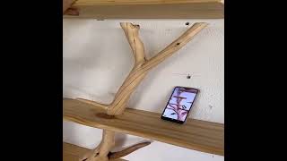 Assembly instruction video tree branch shelf art wall mount #shorts