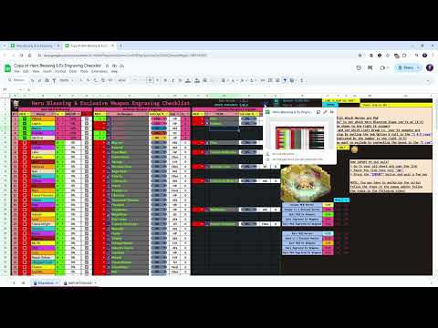 [GT] Lullehツ - Spreadsheet: Checklist - Hero Blessing & Exclusive Weapon Engraving (LINK IN DESC)!
