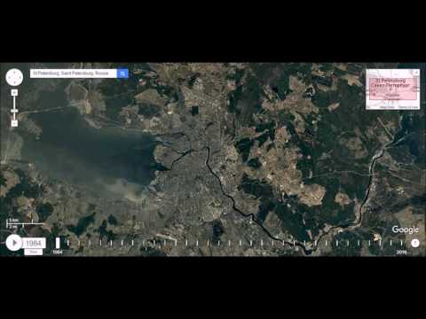 St. Petersburg, Russia- Urban Sprawl Time Lapse